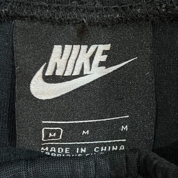 Nike Tech Black Sportswear Fleece Sweatpants Joggers Zipper Sides Women's Medium - Picture 6 of 11